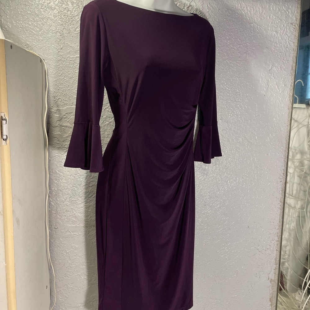 Ralph Lauren Deep Purple Long Sleeve Dress